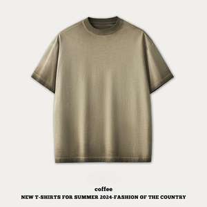 เสื้อยืดผู้ชายผ้าฝ้ายฟอกลายถนนมีหลายสี - Product Image 5