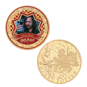 Venta al por Mayor de 5 Monedas Conmemorativas de Oro de 24K con Diseño de Películas Americanas, Monedas de <span class=keywords><strong>Potter</strong></span> Doradas - Product Image 4