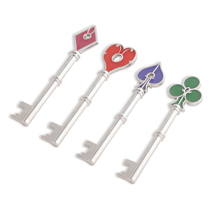 Porte-clés RPD Keys Set Raccoon Police Department Square Plum Heart pour Cosplay et Bijoux - Product Image 2