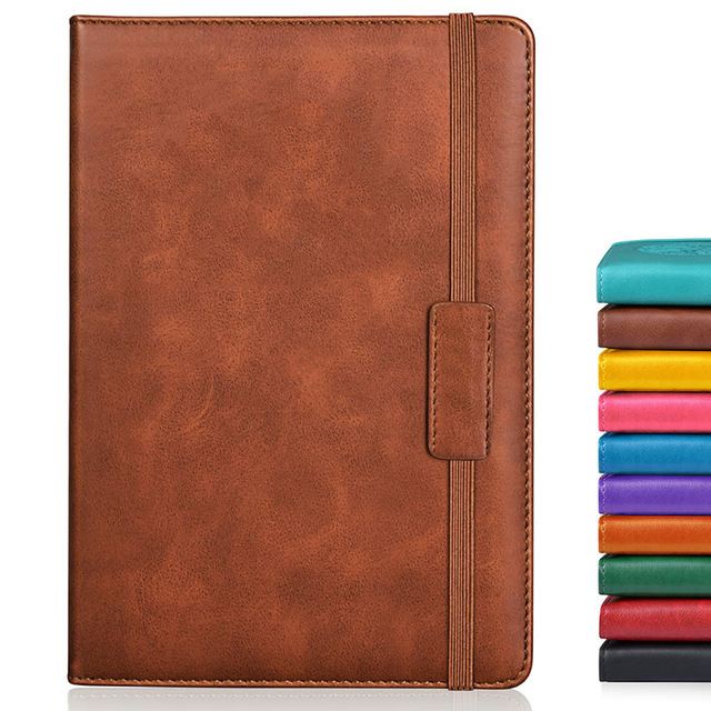 Business A6 Textured Leather Hardcover Notepad Thread Sewing Binding 100 Sheets Simple Journal Portable Diary Customizable Logo