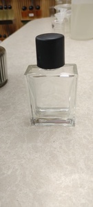 Premium Clear Glass Empty Perfume <b>Bottles</b> <b>Sprayer</b> Pump Frost Rectangle Shape for Fragrances Attar Essential <b>Oil</b> Packaging - Product Image 2