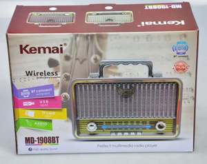 <span class=keywords><strong>Radio</strong></span> Portátil Clásica KEMAI MD-1908BT, <span class=keywords><strong>Radio</strong></span> Retro Kemai de Onda Corta AM <span class=keywords><strong>FM</strong></span> SW, Electrónica en Línea, <span class=keywords><strong>Radio</strong></span> Vintage de Madera con USB - Product Image 5