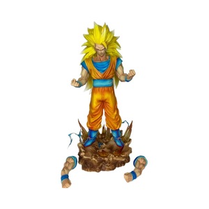 Figurine d'action Goku Super <span class=keywords><strong>Saiyan</strong></span> <span class=keywords><strong>3</strong></span>, modèle en PVC avec plusieurs mains et base, ornements décoratifs - Product Image 5