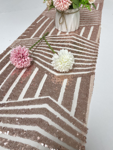 New Style Tablecloths and <strong>Dining</strong> <strong>Table</strong> <strong>Runners</strong> Wedding Decoration Rose Gold Sequin <strong>Table</strong> <strong>Runner</strong> - Product Image 6