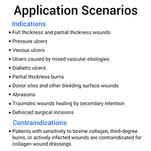 Curativo Estéril de Colágeno BLUENJOY 1x1 2x2 4x4 7x7 polegadas para Úlceras de Pressão, Úlceras de Decúbito, Úlceras Diabéticas e Úlceras Venosas - Product Image 2