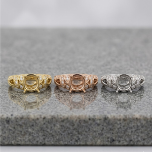 Bague de fiançailles semi-montée classique pour femme en or blanc 18 carats avec diamant véritable taille brillant, qualité supérieure, fabrication OEM chinoise fiable - Product Image 5