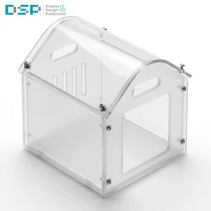 DSP Vietnam Factory Frosted Transparent Acrylic Dog House Pet Kennel for Small Dogs <b>Cats</b> Portable Assembly Pet Furniture - Product Image 2