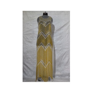 Tissu en filet brodé de perles pour femmes, panneaux avant et arrière personnalisés pour mariage et fête, vêtements indiens et pakistanais, plusieurs couleurs, Rana - Product Image 1