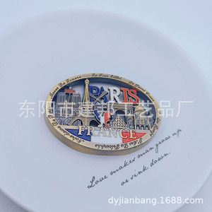Metal Refrigerator Stickers Customized <strong>Eiffel</strong> Tower Arc De Triomphe in <strong>Paris</strong>, France Zinc Alloy Refrigerator Stickers Customized - Product Image 4