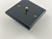 Interruptor y Enchufe de Pared Eléctrico de Nuevo Diseño, Panel de Madera Negra con Botón Pulsador, 1/2/3/4 Tomas para el Hogar, Hotel, Interruptor de Luz de Pared