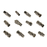 TV Satellite DVR RF Câble Adaptateur Connecteur IEC PAL DVB-T Femelle Jack Plug F Male Plug Cuivre Zinc Vidéo Splitters Convertisseurs