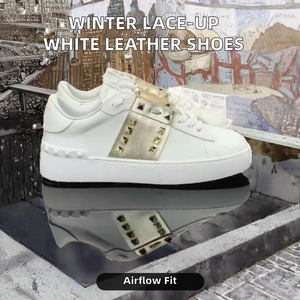 รองเท้าผ้าใบผู้หญิงสีขาวแบบผูกเชือกสำหรับฤดูร้อน ยี่ห้อ Bbbomb รุ่นสปอร์ต เหมาะสำหรับวิ่ง เดินป่า แฟชั่น หนังลำลอง พื้นเรียบ ระบายอากาศได้ดี ซับในผ้าตาข่าย - Product Image 2