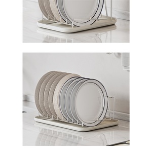 Porte-serviettes de cuisine moderne à double niveau en acier inoxydable 304, support de comptoir autoportant, petit séchoir domestique pour rangement en armoire - Product Image 5