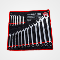 Outils à main personnalisés en usine, acier au chrome-vanadium de haute qualité, jeu de clés à fourche combinées de 20 pièces