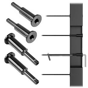 ชุดราวกันตกแบบซ่อนสายเคเบิลสแตนเลส Ed ขนาด 18 นิ้ว สำหรับลวดสลิงขนาด 1/8 นิ้ว ใช้ภายนอกอาคาร - Product Image 1