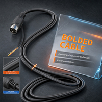 Cable Personalizado DIN de 5 Pines Macho a Cable Abierto, Cable de PVC de Calibre 24AWG, Conector Industrial Automotriz
