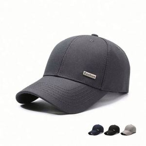 Mens Spring Autumn Sun protection Sports <b>Cap</b> Small Iron Label Simple Atmospheric Dome <b>Plain</b> Baseball <b>Cap</b> - Product Image 1