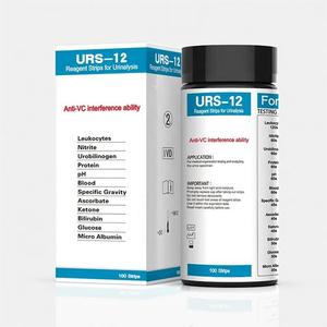 100 bandelettes de test urinaire pour <span class=keywords><strong>12</strong></span> paramètres d'analyse d'<span class=keywords><strong>urine</strong></span> - Autotest à domicile en 60 secondes pour hommes et femmes - Product Image 1