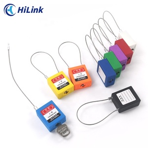 Candados de grillete de Cable de acero inoxidable recubierto de 1,5mm de seguridad LOTO OEM <span class=keywords><strong>candado</strong></span> DE SEGURIDAD DE Color personalizado candados de grillete de Cable Flexible - Product Image 2