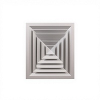 Diffuseur d'air carré en aluminium Zhujianghangze, grille décorative de plafond pour climatisation centrale de luxe