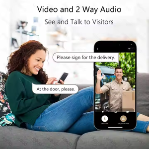 Interphone vidéo en temps réel Tuya Wi-Fi <span class=keywords><strong>Homekit</strong></span>, <span class=keywords><strong>serrure</strong></span> de porte intelligente avec reconnaissance faciale 3D, stockage sur carte mémoire, compatible avec les portes en acier - Product Image 4