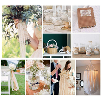 Ruban de dentelle brodé vintage creux blanc avec des motifs assortis pour la couture de mariage nuptiale et les projets de bricolage