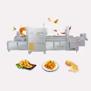 Convoyeur industriel grande ligne de friture de poisson pépite friteuse d'arachides de poulet machine friteuse continue machine