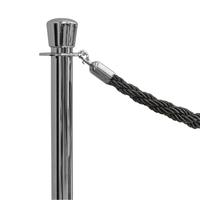 Corde tressée torsadée dorée pour barrière de file d'attente