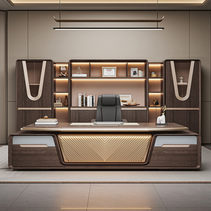 Scrivania Direzionale a L in Legno di Lusso, Moderna, Ecologica e Resistente, su Misura - Product Image 1