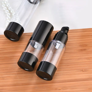Botol pompa kedap udara 15ml 30ml 50ml 100ml 120ml AS hitam bening Serum kosmetik wadah pompa tanpa udara untuk Dispenser Losion Essence - Product Image 2