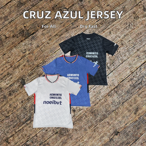 Camiseta de Fútbol Cruz Azul Versión Aficionado Estilo Tailandés Bellinghams Fernandes Zidane Informal de Fútbol Verano Otoño Corte Automatizado - Product Image 2