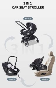 Poussette Trône Bébé Rose Portable de Haute Qualité Style Français Luxe 4-en-1 Pliable Design Compact avec Siège Auto Directement de Chine - Product Image 4