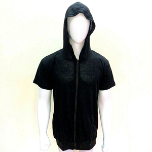 Sudadera con cremallera para mastectomía, con bolsillos de drenaje, para uso hospitalario, suave, con cremallera frontal completa, manga corta, para recuperación, para todas las estaciones - Product Image 1