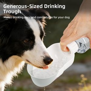 Botella de agua para perros Superdesign de 7.76 pulgadas, blanca, a prueba de fugas, portátil, con correa para viaje - Product Image 4