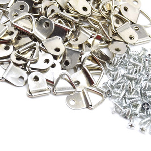 Lot <span class=keywords><strong>de</strong></span> 50 crochets triangulaires à vis pour albums, crochets muraux pour tableaux, miroirs, cadres photo et albums photo - Product Image 5