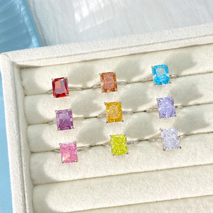 Anillo de Compromiso o Boda Clásico con Diamantes de Imitación Rosa, Circonita Cúbica 5A, Plata de Ley 925 - Product Image 2