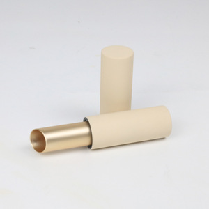 Tube à lèvres sur mesure beige en métal 3,5g avec bouchon à vis, emballage cosmétique vide pour rouge à lèvres - Product Image 2