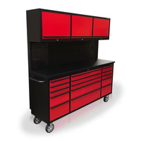 RW Armoire à outils d'atelier de garage de haute qualité Chariot à outils de table en acier laminé à froid Établi en acier Armoires métalliques