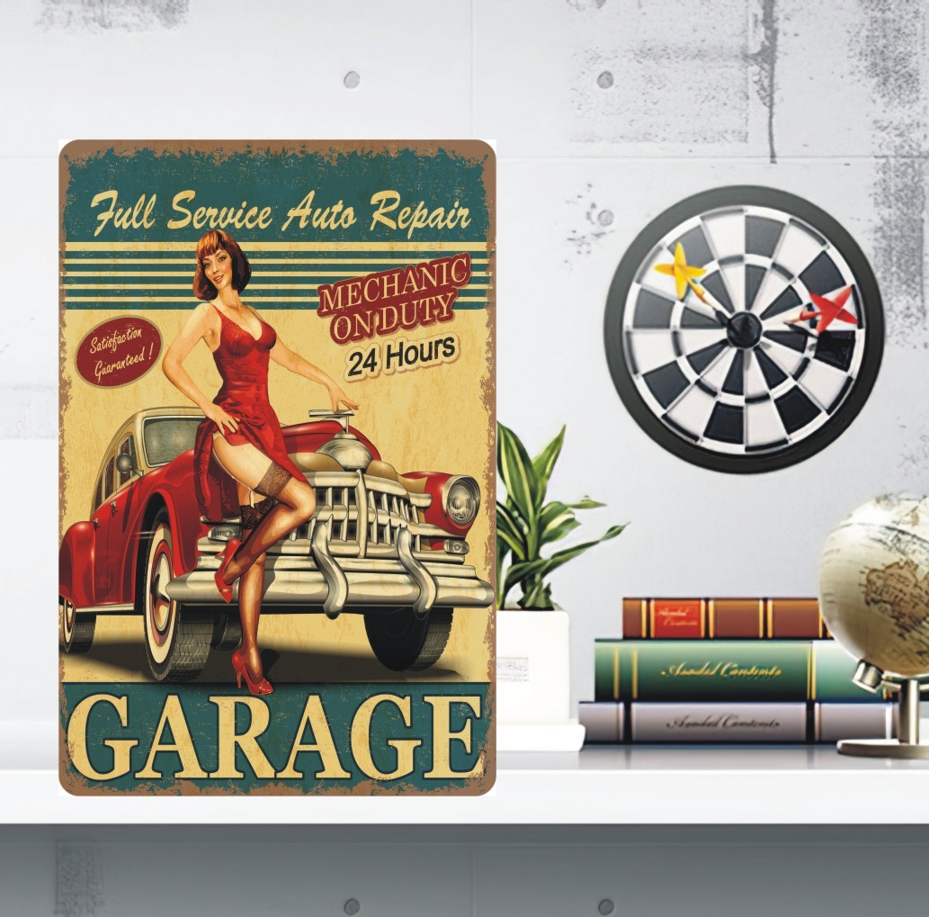 Vintage Metal Posters Cafe Pub Bar Man Cave Garage Wall Decor Metal ...