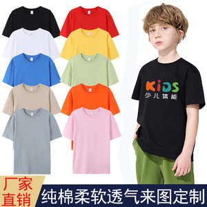 เสื้อยืดแขนสั้นผ้าฝ้ายแท้ 180 กรัม 26 ตัวนับ สีพื้น สำหรับนักเรียนอนุบาลและประถม ผ้าถักแบบยูนิเซ็กซ์ - Product Image 3