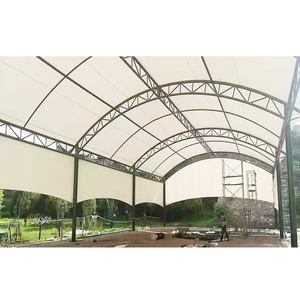โรงงานผลิตหลังคาผ้าใบกันฝน PVDF สำหรับสนามเทนนิส แพเดิล วอลเลย์บอล ราคาโรงงาน รับผลิตแบบ ODM OEM - Product Image 2