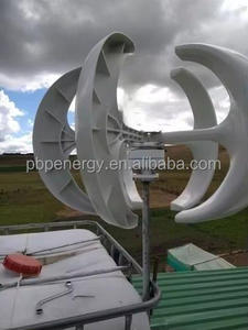 Nouvelle conception, générateur éolien à axe vertical rouge 500W 1000W 12V 24V, système d'alimentation hybride éolien-solaire pour ferme, N-P-500 Vertical Ax - Product Image 3