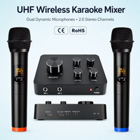 Microphone sans fil portable UHF 16 canaux, son cristallin, portée de 30 m, pour karaoké, mixeur, amplificateur, scène, discours, conférence