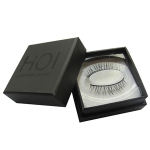 Scatola <span class=keywords><strong>di</strong></span> Imballaggio in Cartone Nero per Ciglia Finte - Confezione per Prodotti <span class=keywords><strong>di</strong></span> <span class=keywords><strong>Bellezza</strong></span> - Product Image 1