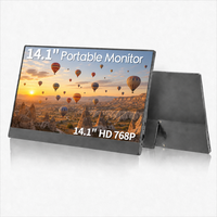 Moniteur portable double écran AHXJKA 14,1 pouces 1366x768 60Hz USB-C, deuxième écran pour ordinateur portable de jeu, Windows, Mac, console