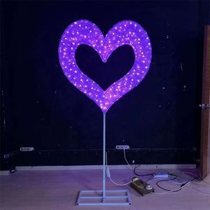 Led Rue Coeur Extérieur Motif Lumières Festival Lampes De Noël Décorations 3d Éclairage Décoratif Motif Lumières - Product Image 2