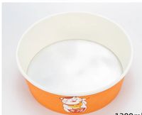 Récipient jetable en papier artisanal de qualité alimentaire/bol pour four/micro-ondes/induction sans danger pour les nouilles salade de lait pizza pain