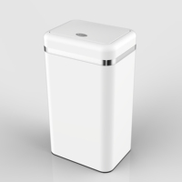 Poubelle à induction à capteur en acier inoxydable de grande capacité 58L avec couvercle en ABS pour hôtel et cuisine domestique