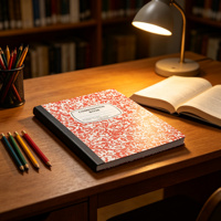 Carnet en marbre rose personnalisé en gros avec dos noir pour la papeterie étudiante
