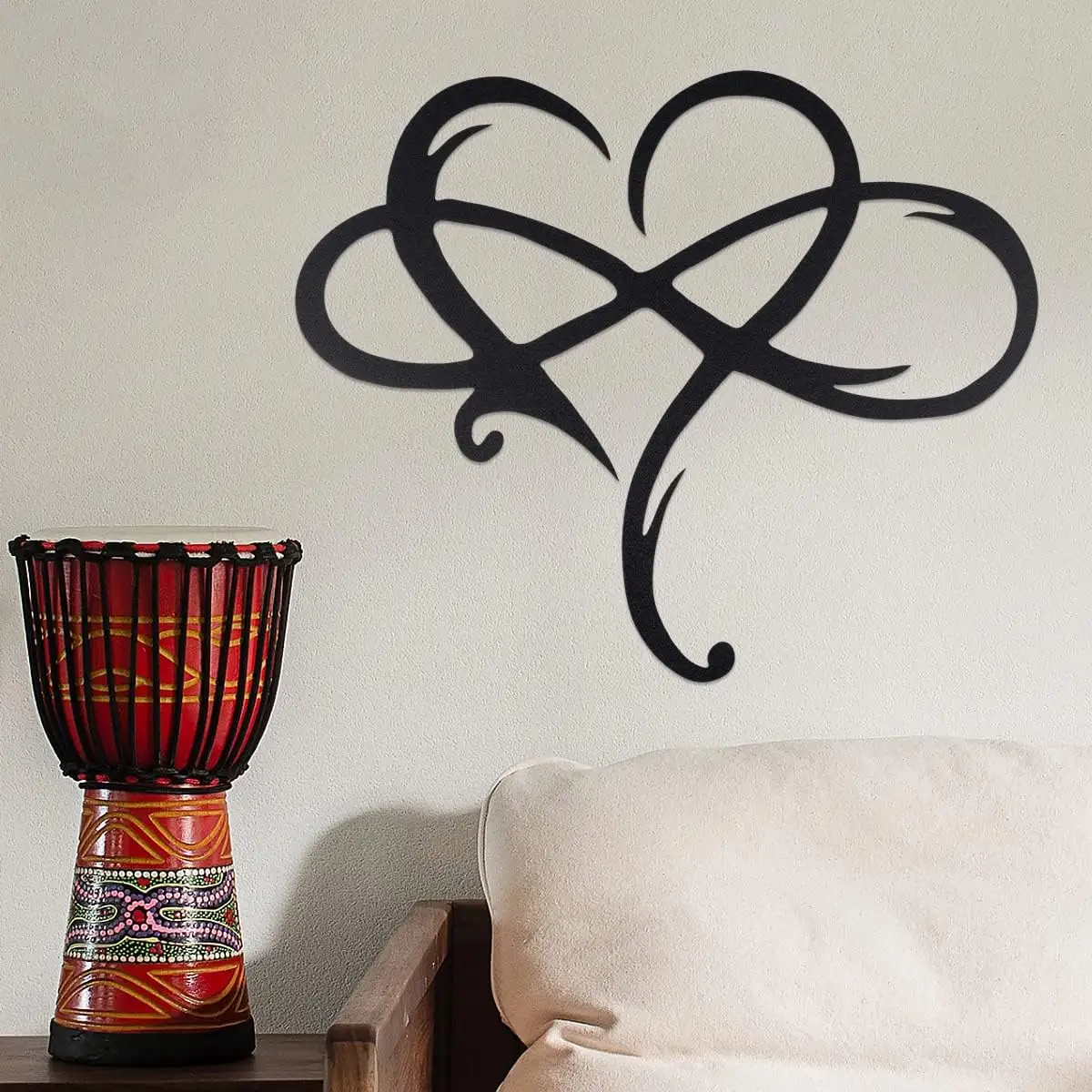 3D Metal Wall Art Coração E Love Sign Line Art Decor Para Decoração Home Interior E Exterior